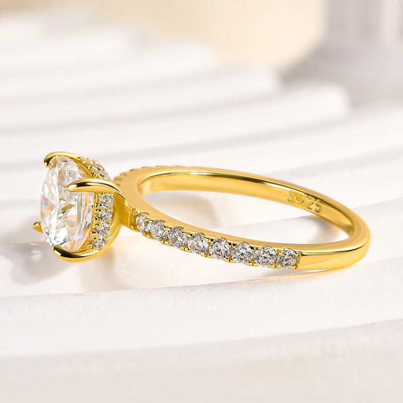 Maxine Moissanite 2.0 Carat Cushion Cut Engagement Ring