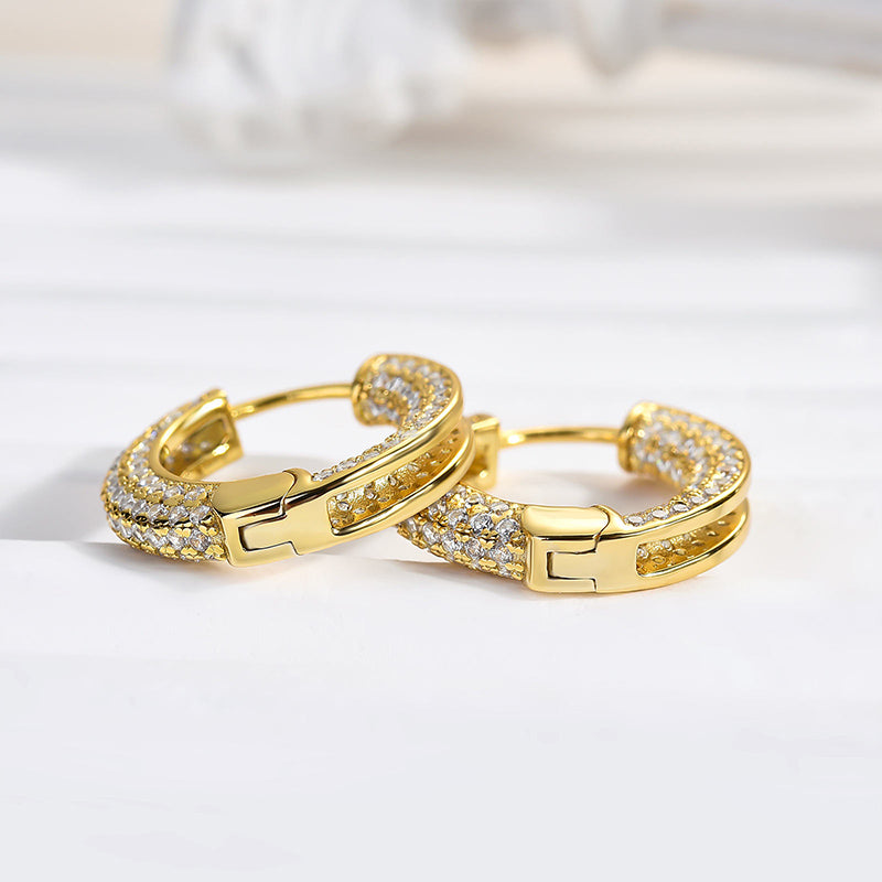 1.0Ct Classic Hoop Earrings In Sterling Silver