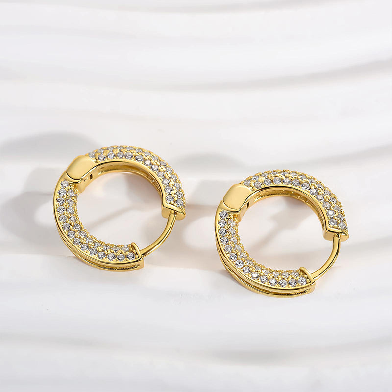1.0Ct Classic Hoop Earrings In Sterling Silver