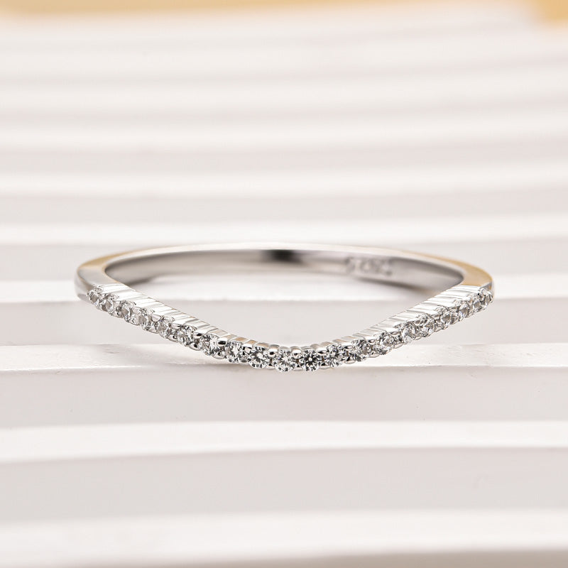 Unique Yellow Gold Pave Wedding Band