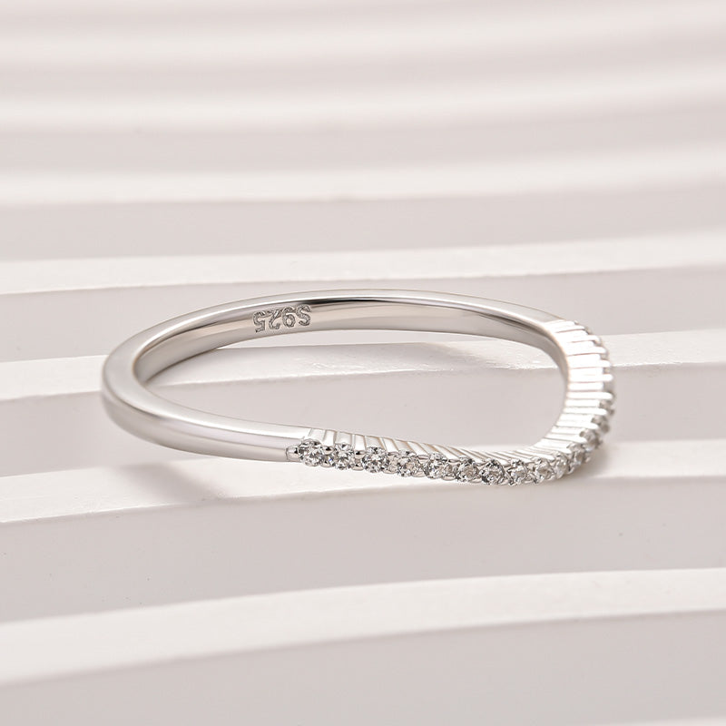 Unique Yellow Gold Pave Wedding Band