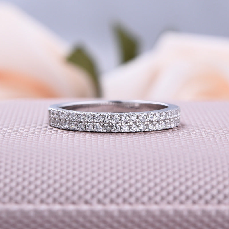 Stunning Marquise & Round Cut 4PC Wedding Band Set In Sterling Silver