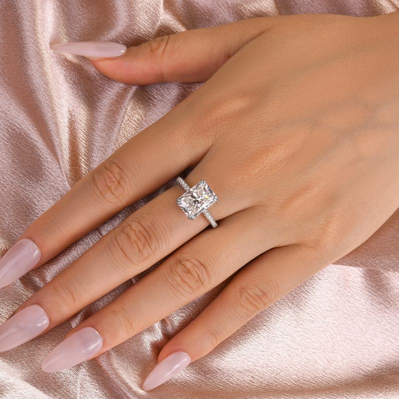 Maxine 4.5 Carat Moissanite Radiant Cut  Engagement Ring