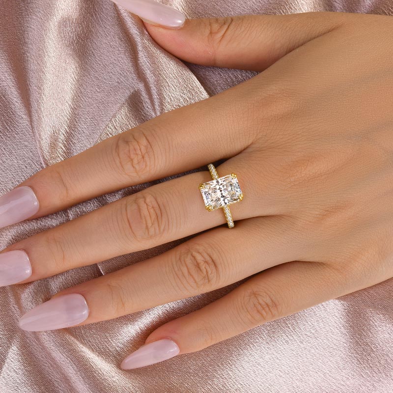 Maxine 4.5 Carat Moissanite Radiant Cut  Engagement Ring
