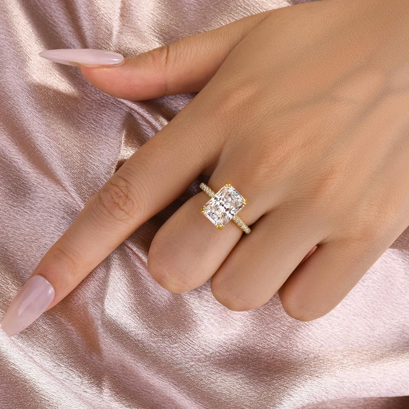 Maxine 4.5 Carat Moissanite Radiant Cut  Engagement Ring