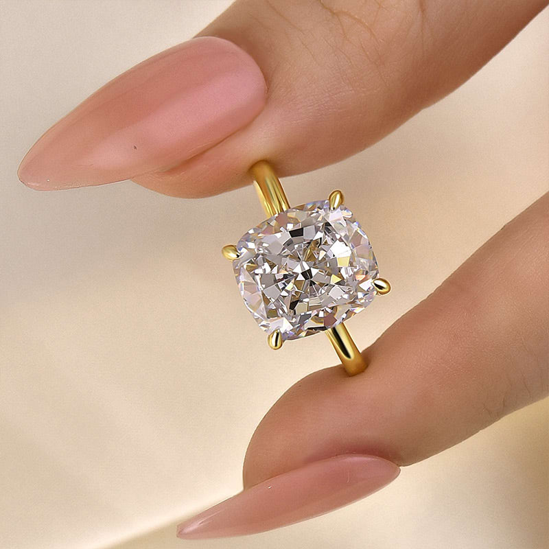 Sparkle 6.0CT Cushion Cut Engagement Ring For Women In Sterling Silver