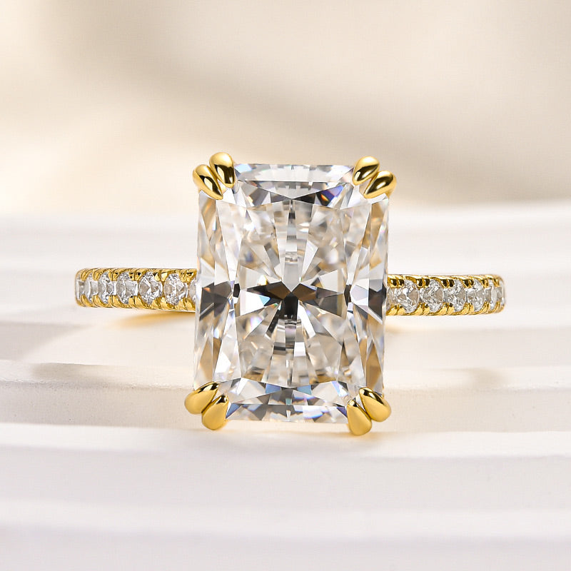 Maxine 4.5 Carat Moissanite Radiant Cut  Engagement Ring