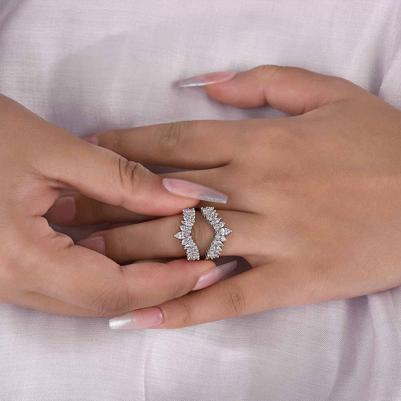 Ahabobo Unique Jacket Wedding Band For Women