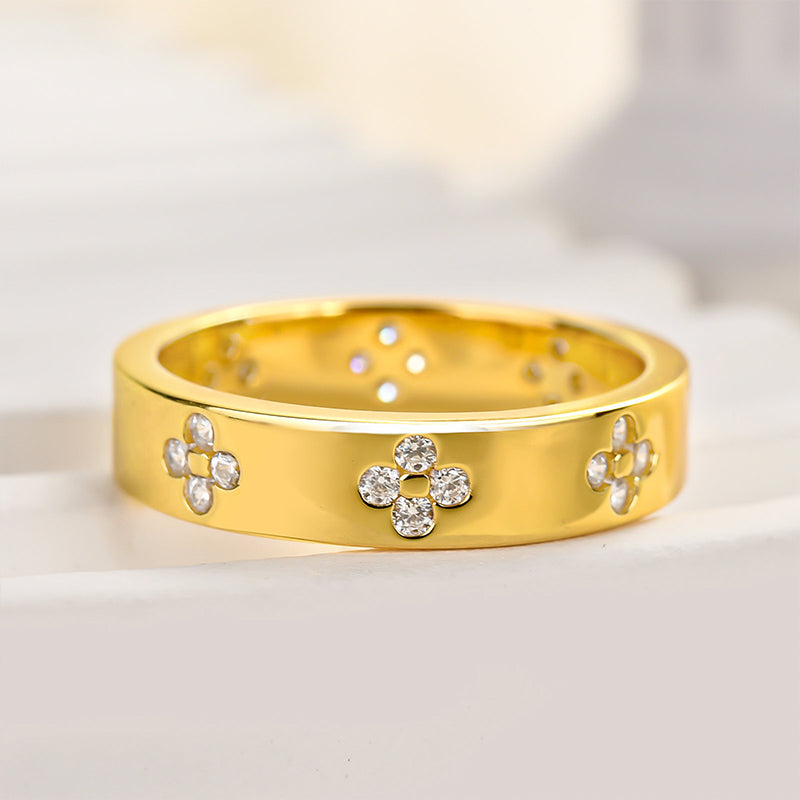 Ahabobo Noble Wide Yellow Gold Wedding Band