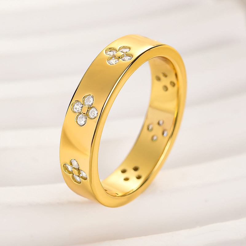 Ahabobo Noble Wide Yellow Gold Wedding Band