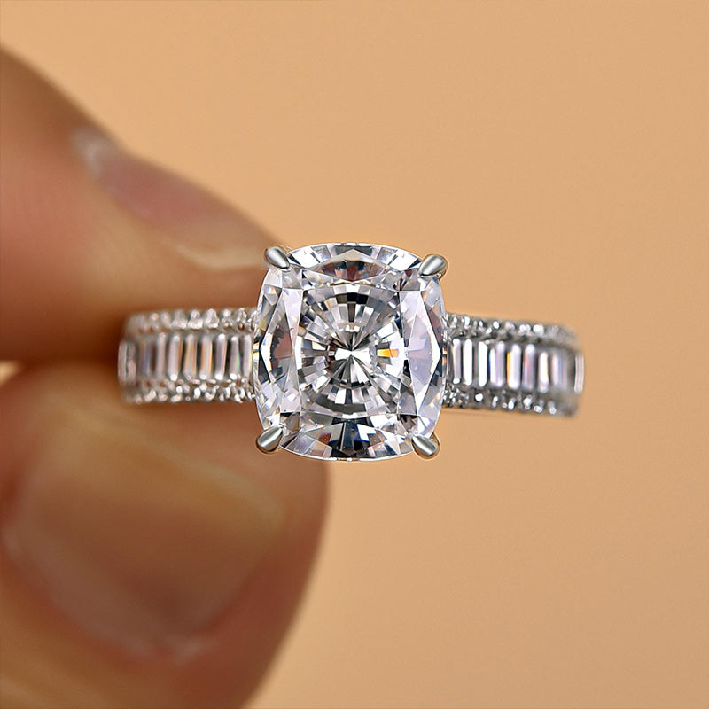 Ahabobo Outstanding Cushion Cut Engagement Ring