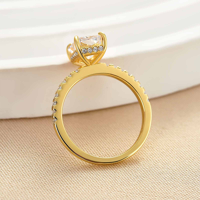 Elegant 2.0Ct Radiant Cut Simulated Diamond Promise Ring