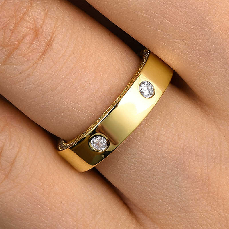 Luxurious Unisex Wide Wedding Band In Sterling Silver