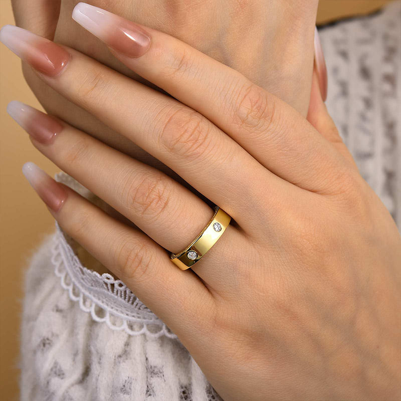 Luxurious Unisex Wide Wedding Band In Sterling Silver