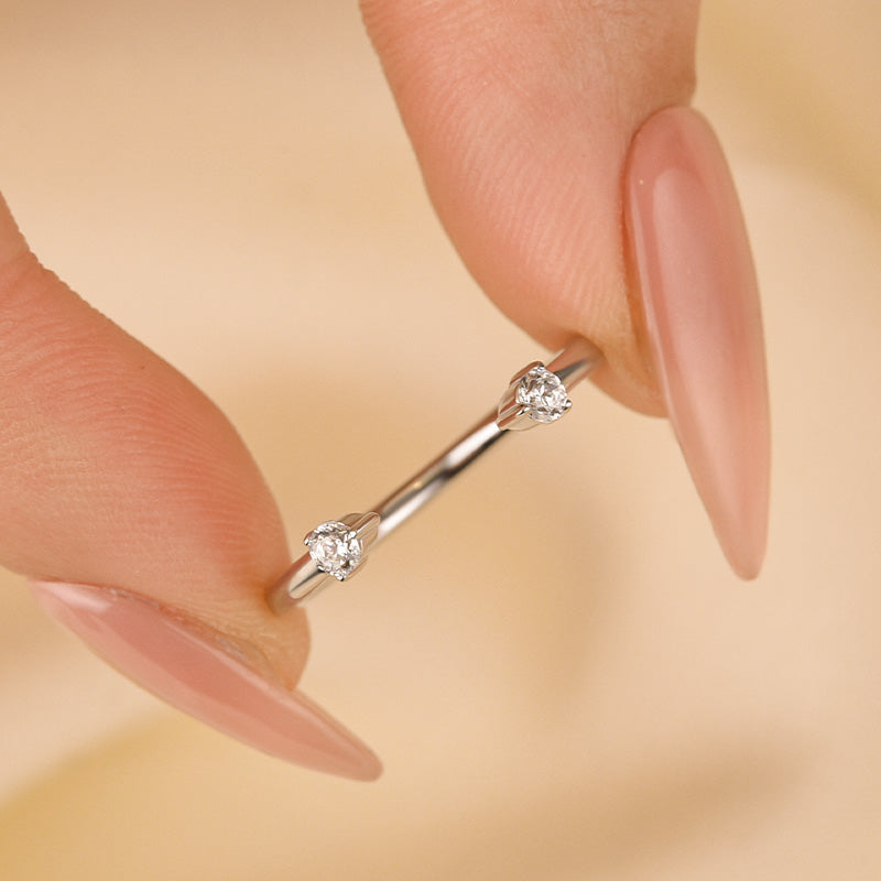 Open Wedding Band In Sterling Silver