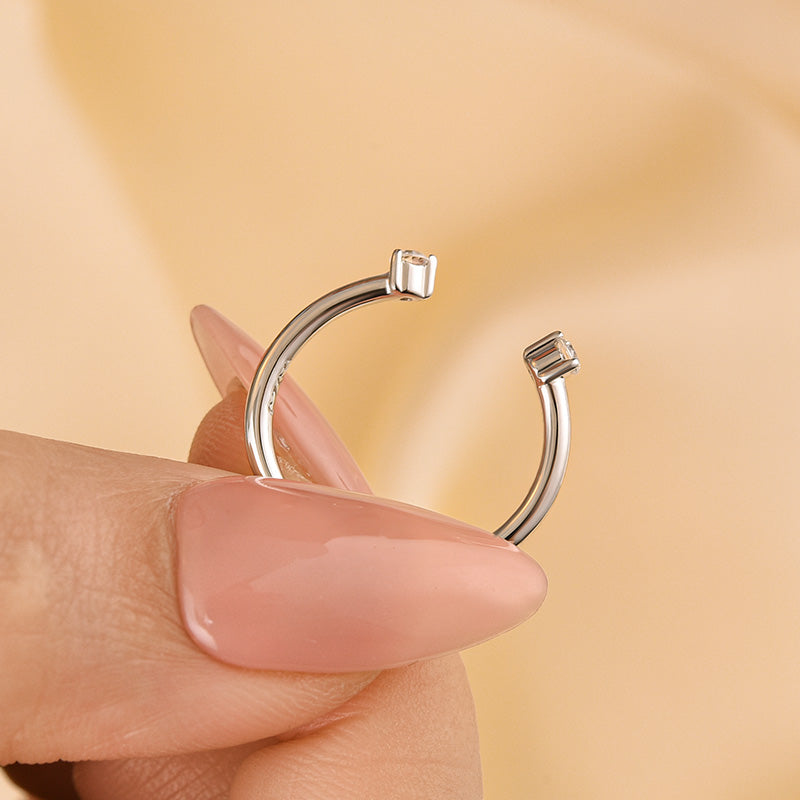 Open Wedding Band In Sterling Silver