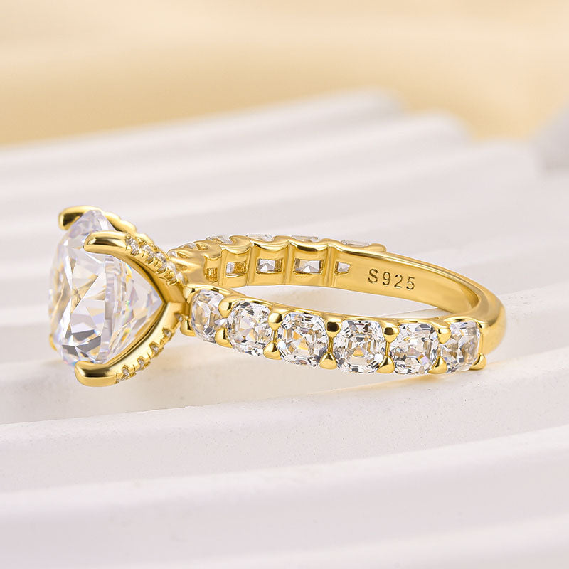 Ahabobo Luxury 4.0 CT Round Cut Engagement Ring