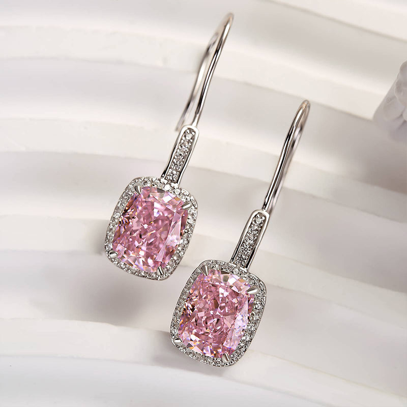 2.5Ct Lovely Halo Cushion Cut Women's Earrings
