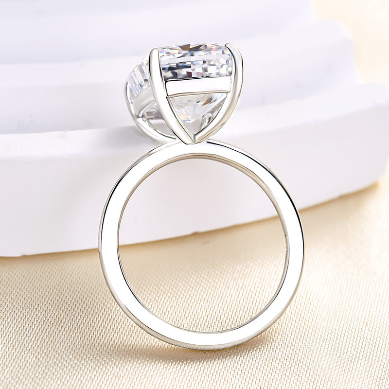 Sparkle 6.0CT Cushion Cut Engagement Ring For Women In Sterling Silver