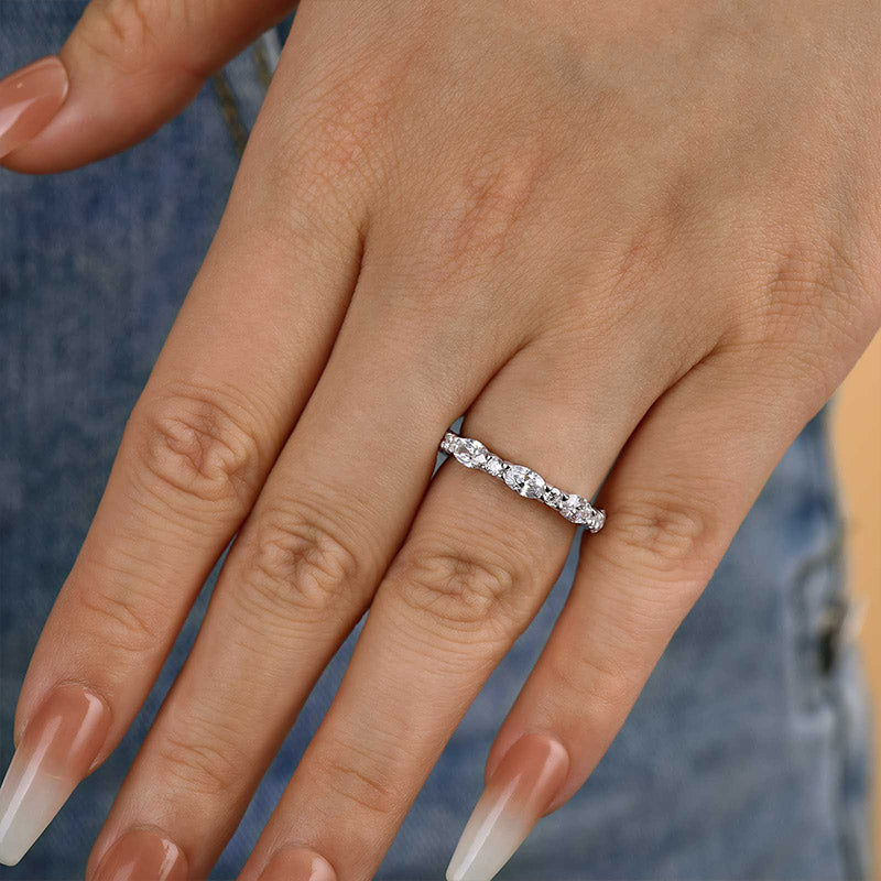 Lovely Oval Cut Wedding Band For Women