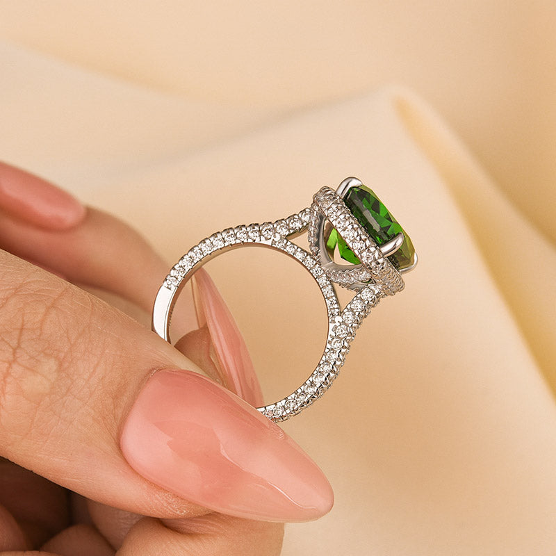 Gorgeous Halo Cushion Cut Paraiba Tourmaline Engagement Ring