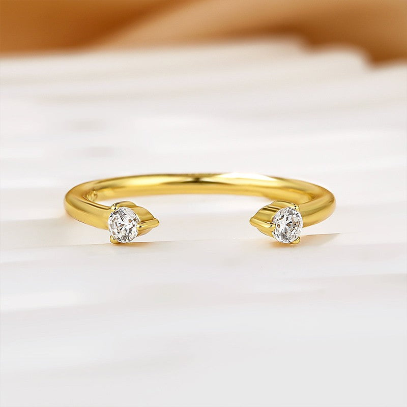 Open Wedding Band In Sterling Silver