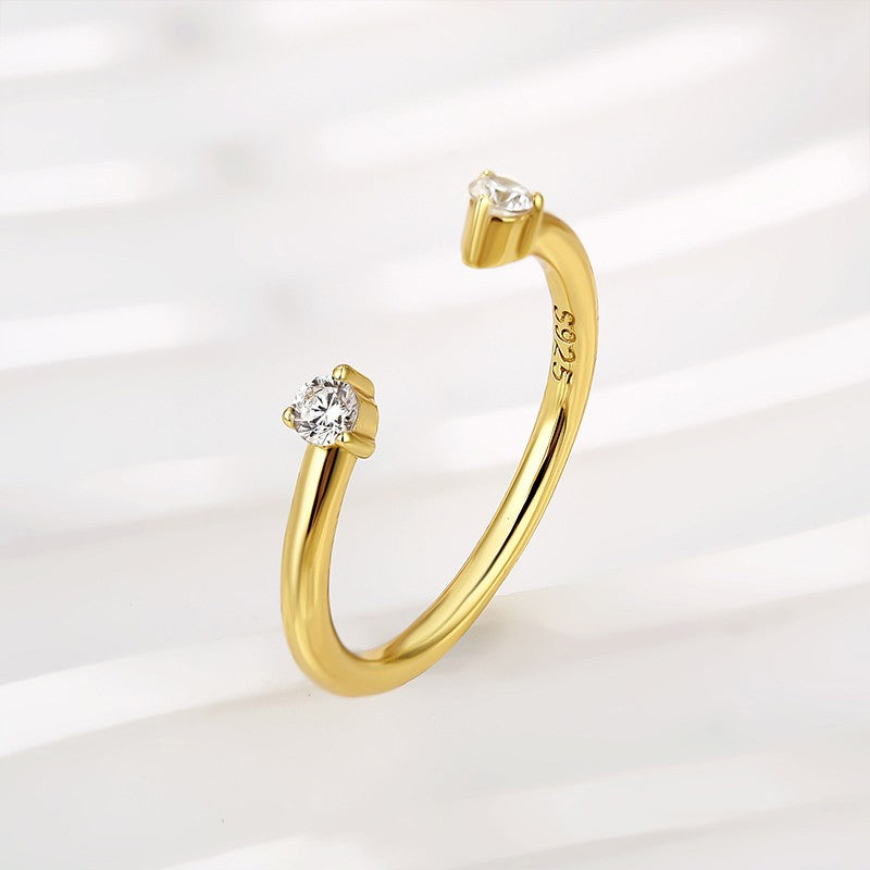Open Wedding Band In Sterling Silver