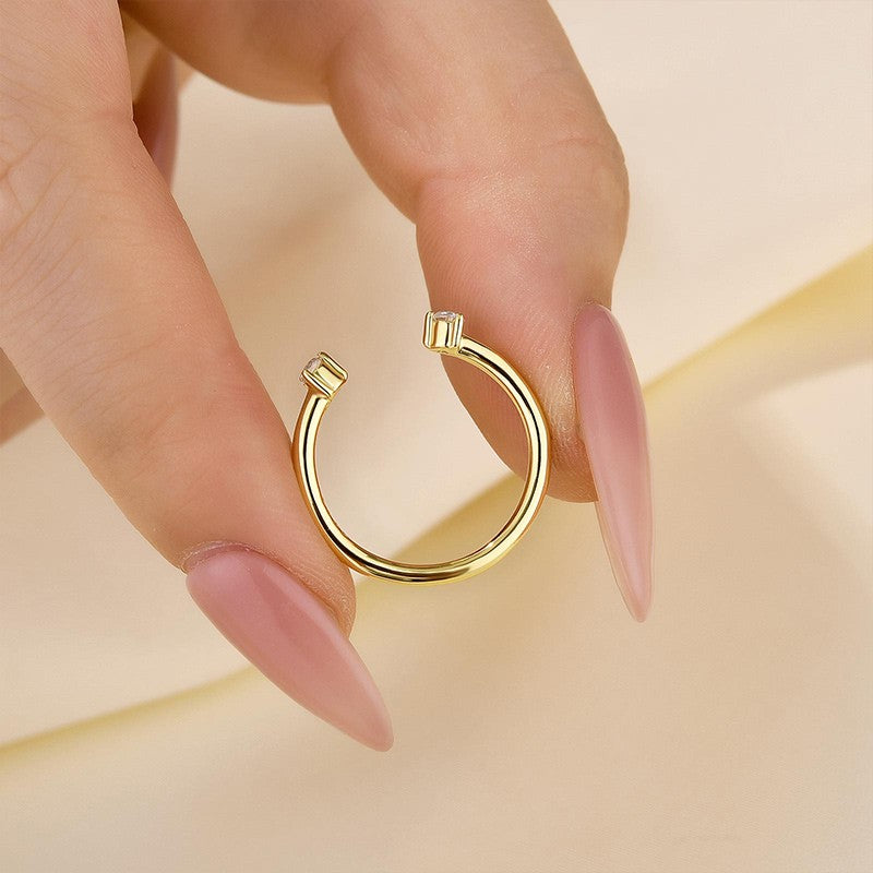 Open Wedding Band In Sterling Silver