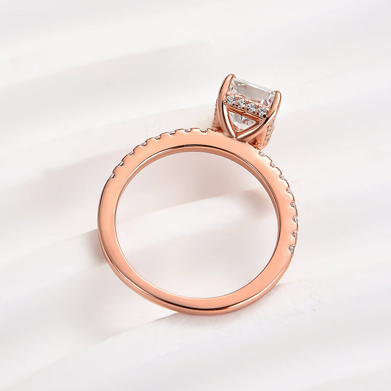 Elegant 2.0Ct Radiant Cut Simulated Diamond Promise Ring