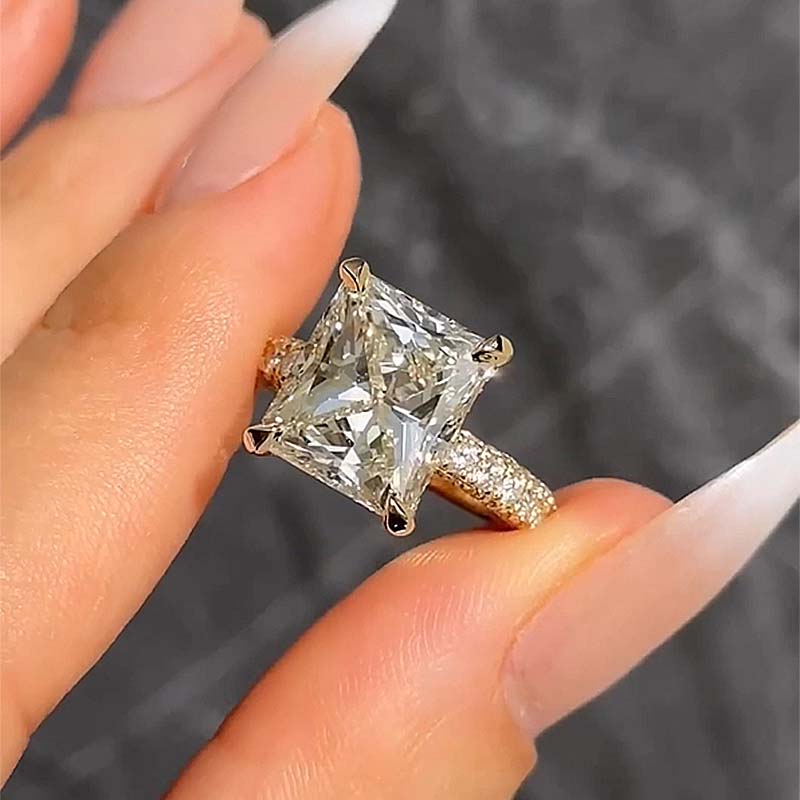 Honorable Yellow Gold Radiant Cut Engagement Ring