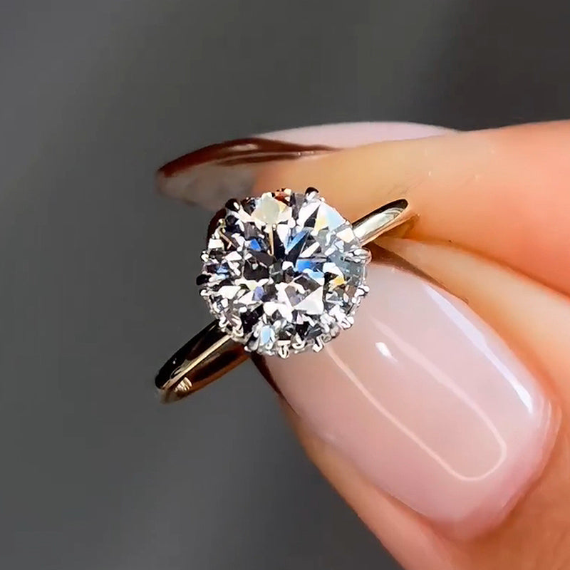 2.0 Carat Moissanite Precious Two-tone Engagement Ring