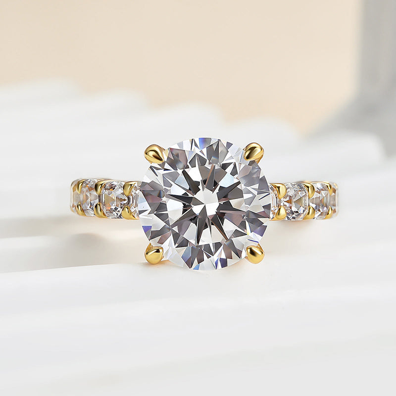 Ahabobo Luxury 4.0 CT Round Cut Engagement Ring
