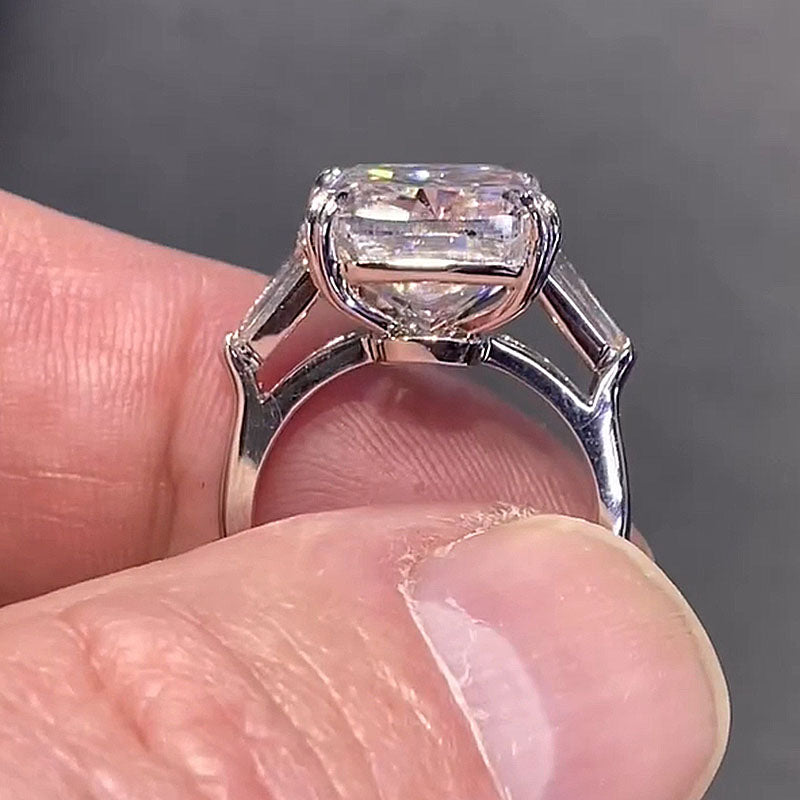 Maxine Sparkle 7.0Ct Cushion Cut Three Stone Engagement Ring