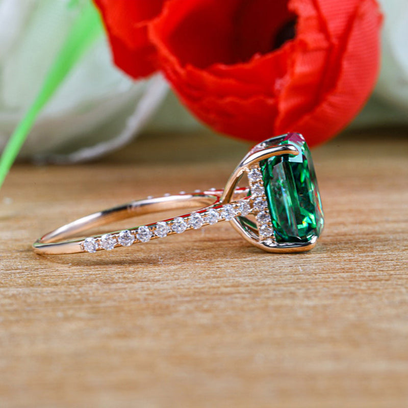 Gorgeous Paraiba Tourmaline Radiant Cut Engagement Ring In Sterling Silver