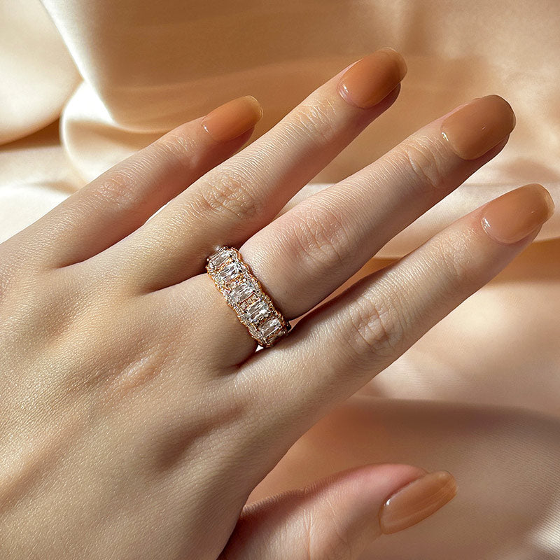 Luxurious Halo Cushion Cut Wide Wedding Band For Women In Sterling Silver