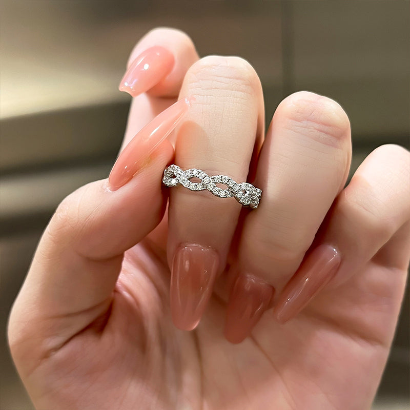 Classic Infinity Wedding Band for Women In Sterling Silver