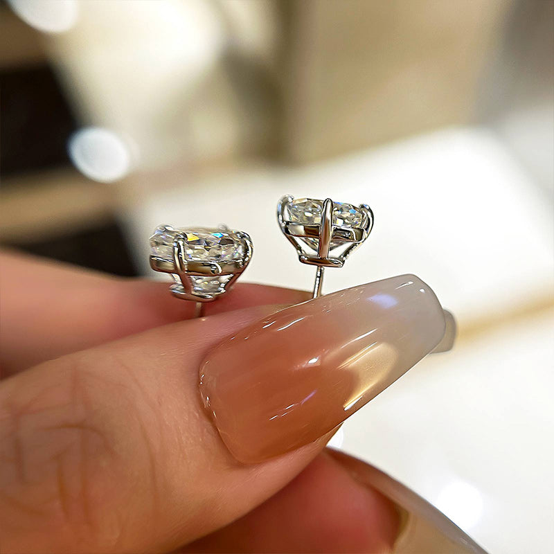 4.0Ct Vintage Cushion Cut Women's Stud Earrings In Sterling Silver