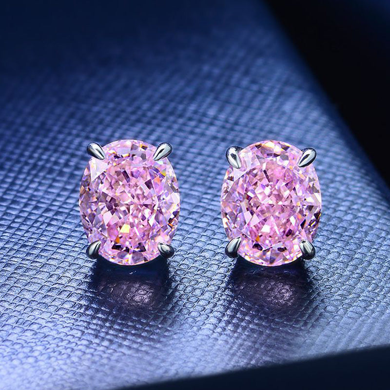 2.0Ct Stunning Classic Oval Cut Sona Simulated Diamond Stud Earrings In Sterling Silver