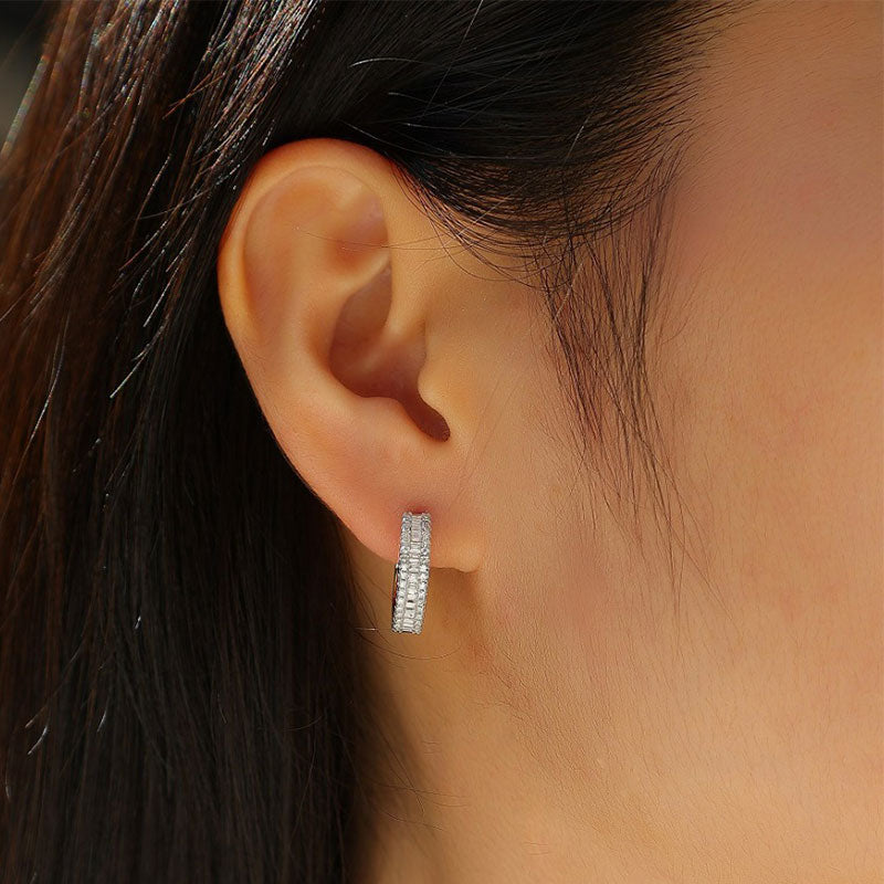 0.58Ct Moissanite Chic Design Stud Earrings