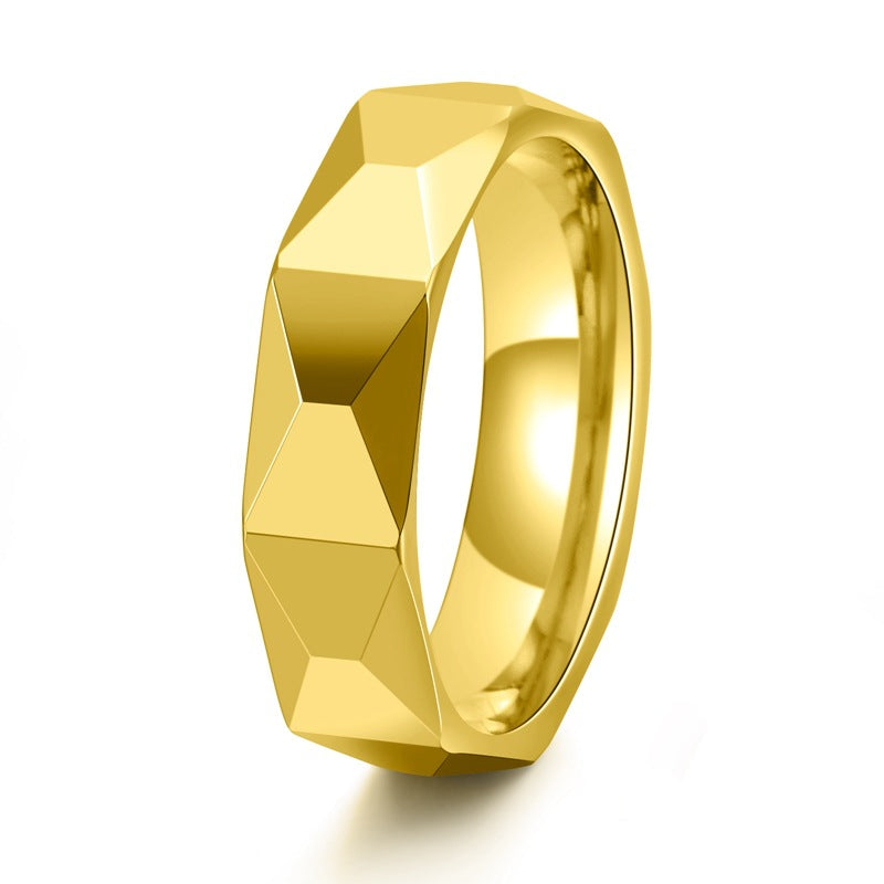 Maxine Fashion Tungsten Carbide Rhomboid Men's Wide Wedding Band