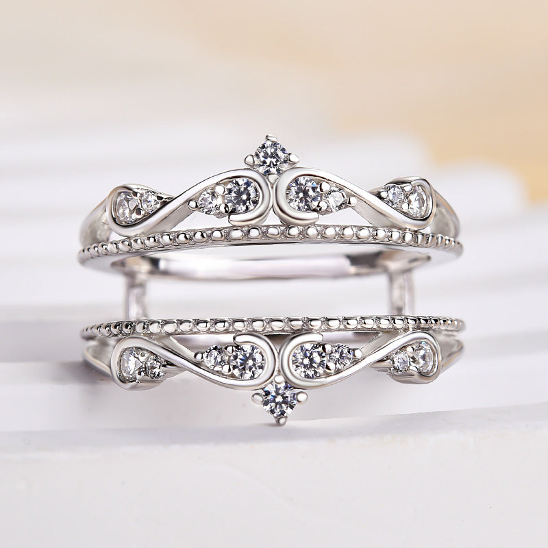 Honorable Crown Design Jacket Wedding Band