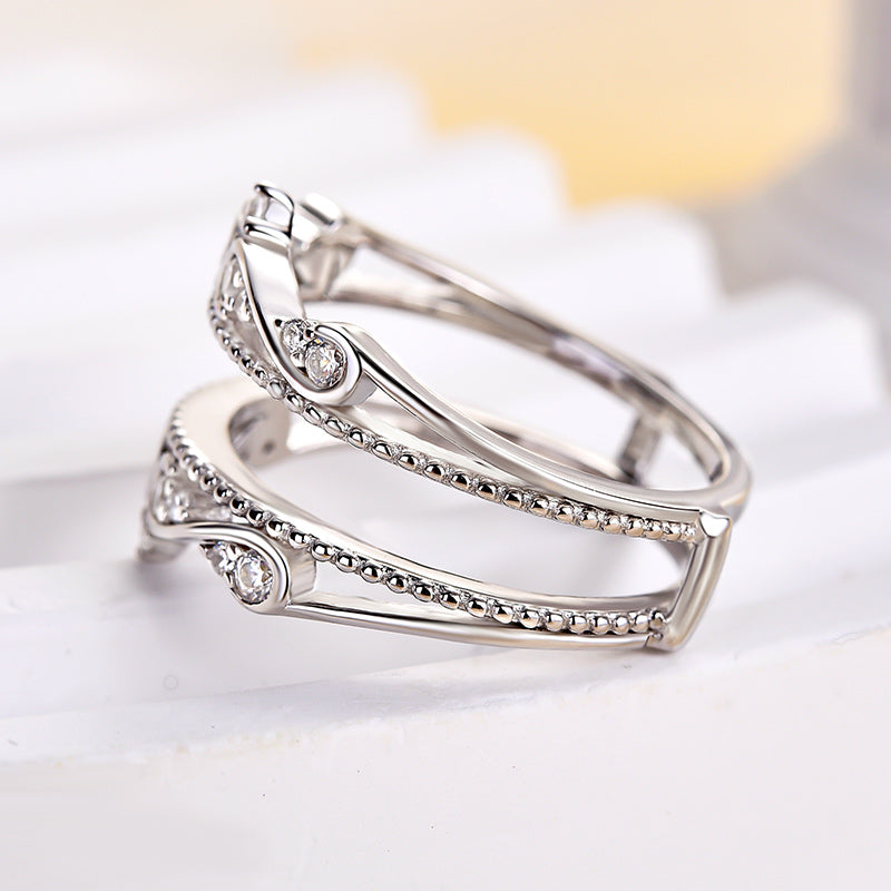 Honorable Crown Design Jacket Wedding Band
