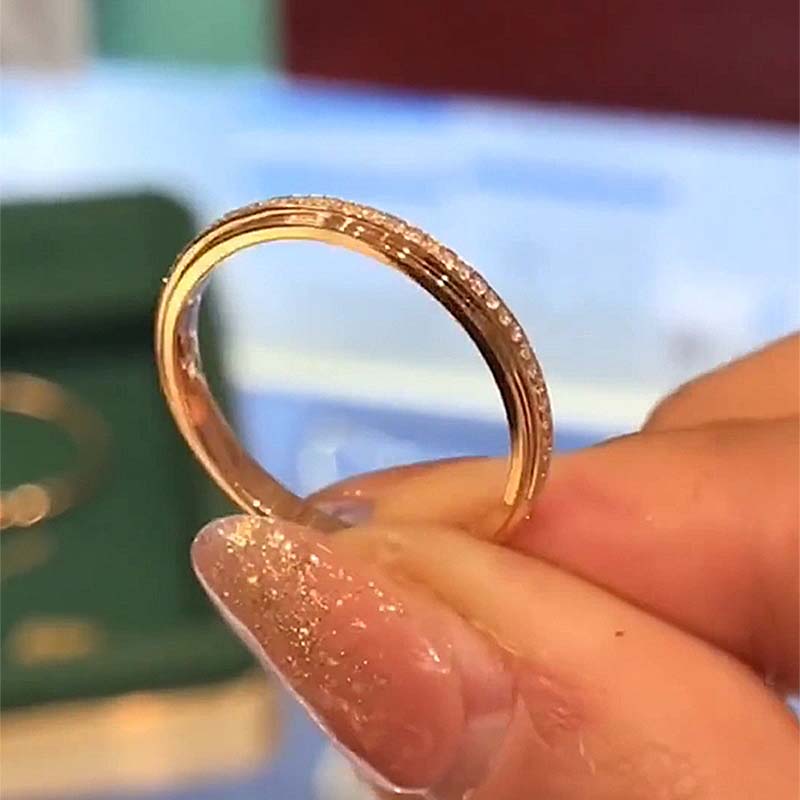 Desirable Yellow Gold Pave Wedding Band