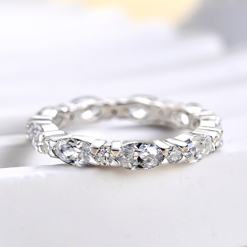 Lovely Oval Cut Wedding Band For Women
