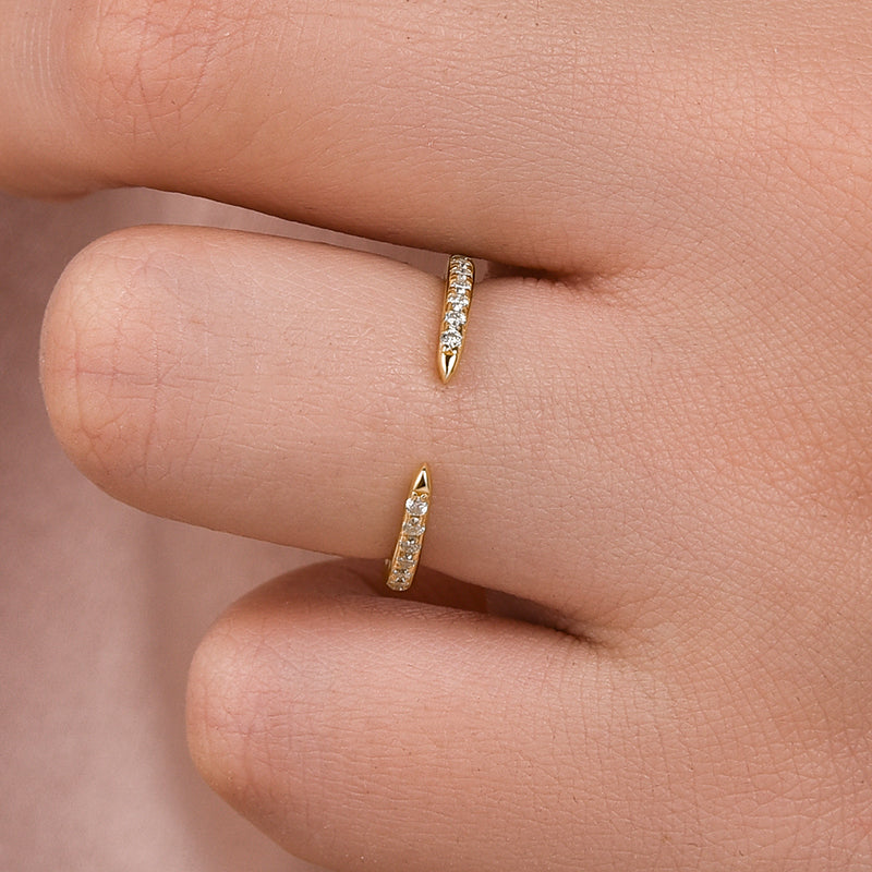 Ahabobo Open Moissanite Diamond PavÃ© Spacer Ring