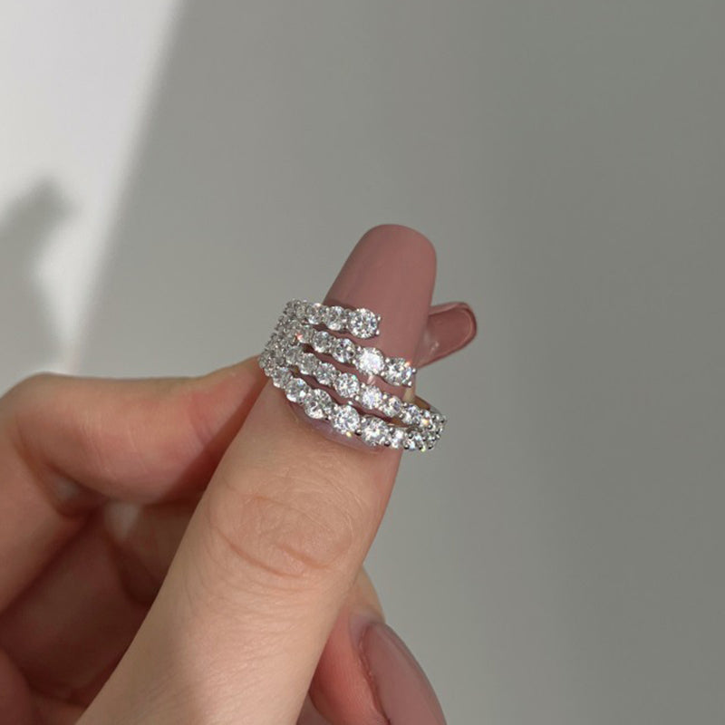 Ahabobo Fashion Round Cut Wedding Band