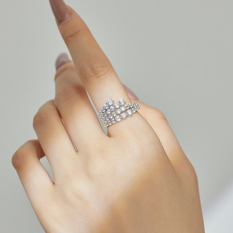 Ahabobo Fashion Round Cut Wedding Band
