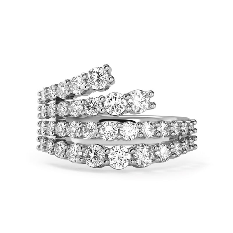 Ahabobo Fashion Round Cut Wedding Band