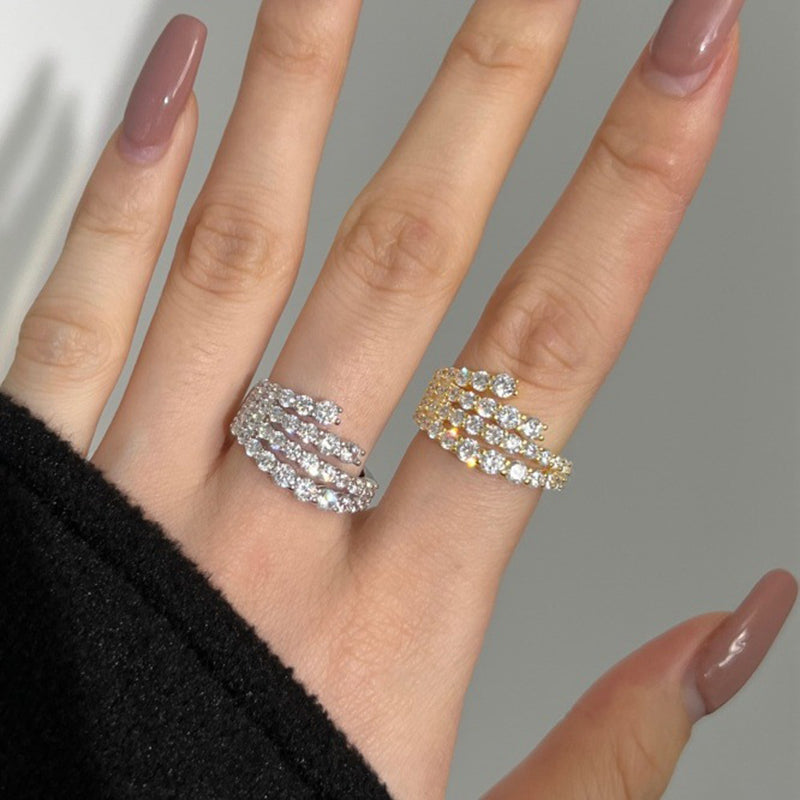Ahabobo Fashion Round Cut Wedding Band