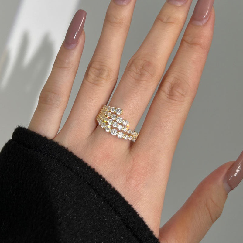Ahabobo Fashion Round Cut Wedding Band